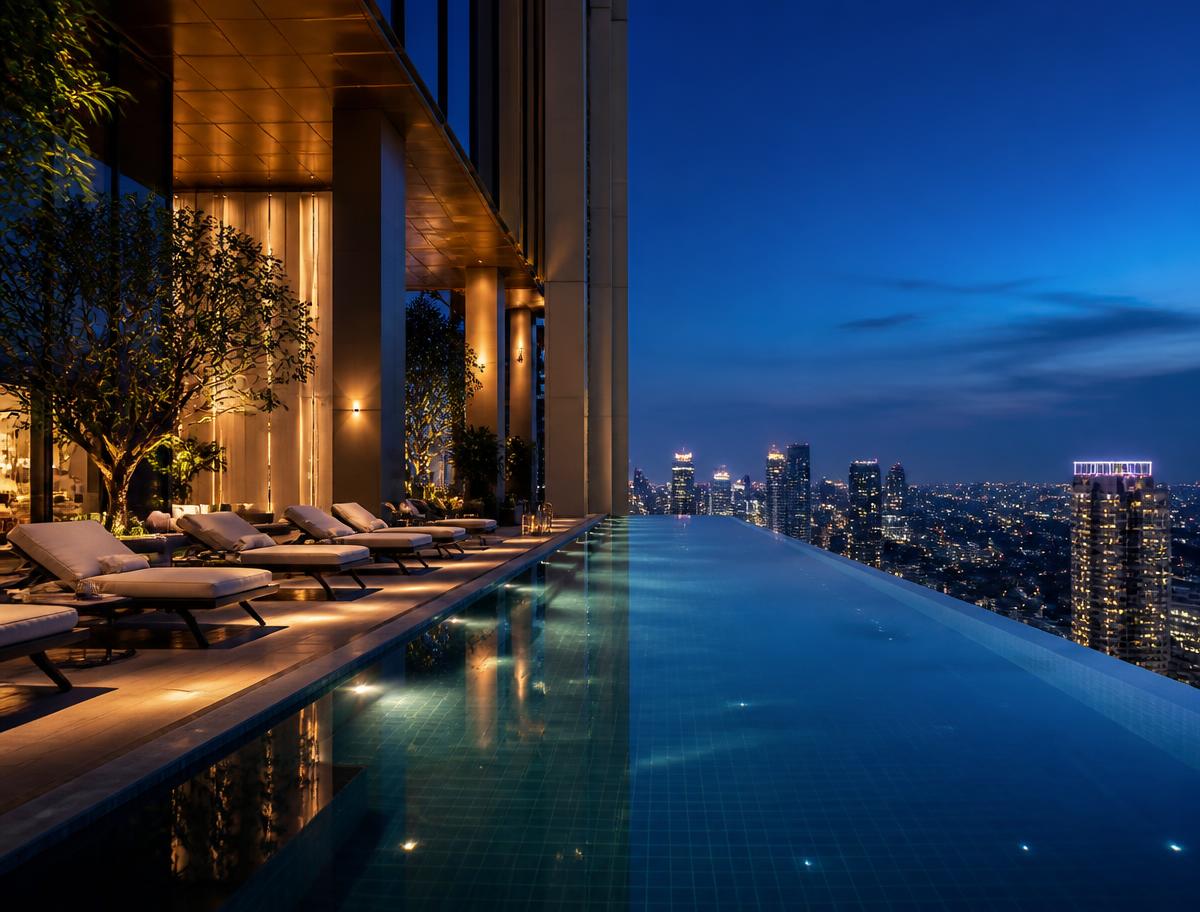 Skyline infinity pool